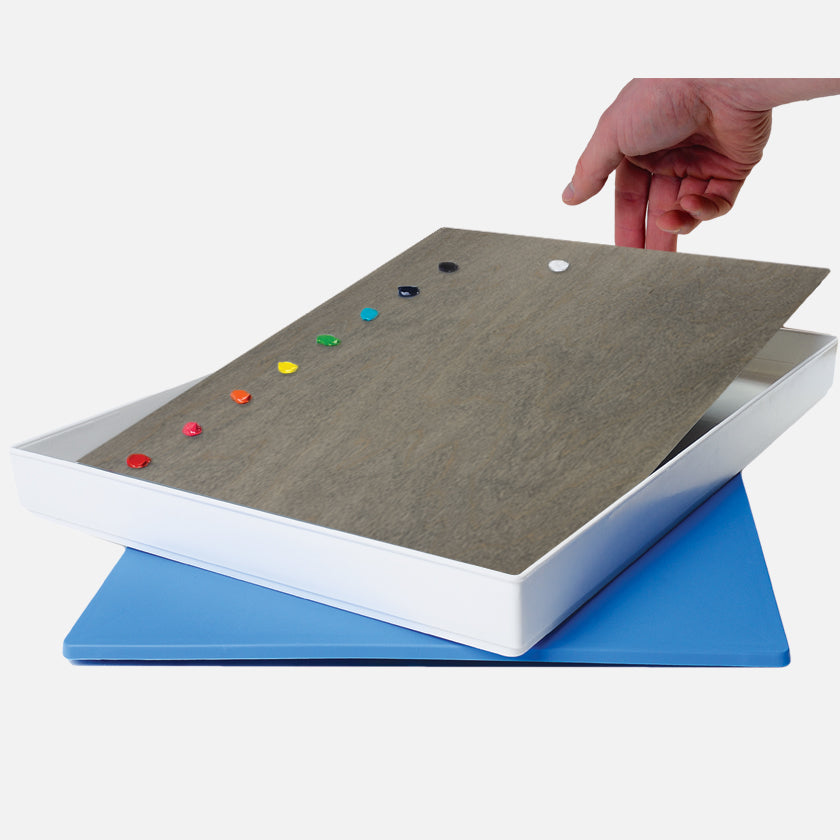 Masterson Palette Seal and POSH Wood Grey Stained Artist Paint Palette 12"x16" Set